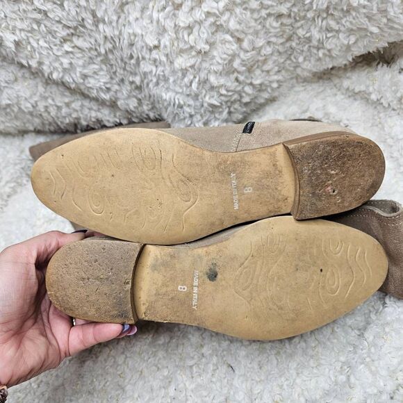 Garnet Hill Tan Suede Leather Made in Italy Boots size 8 - Picture 6 of 6